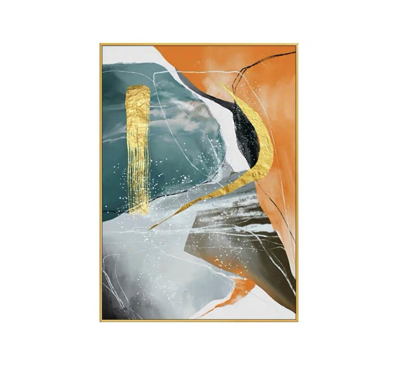 Modern Abstract Gold Accents Art