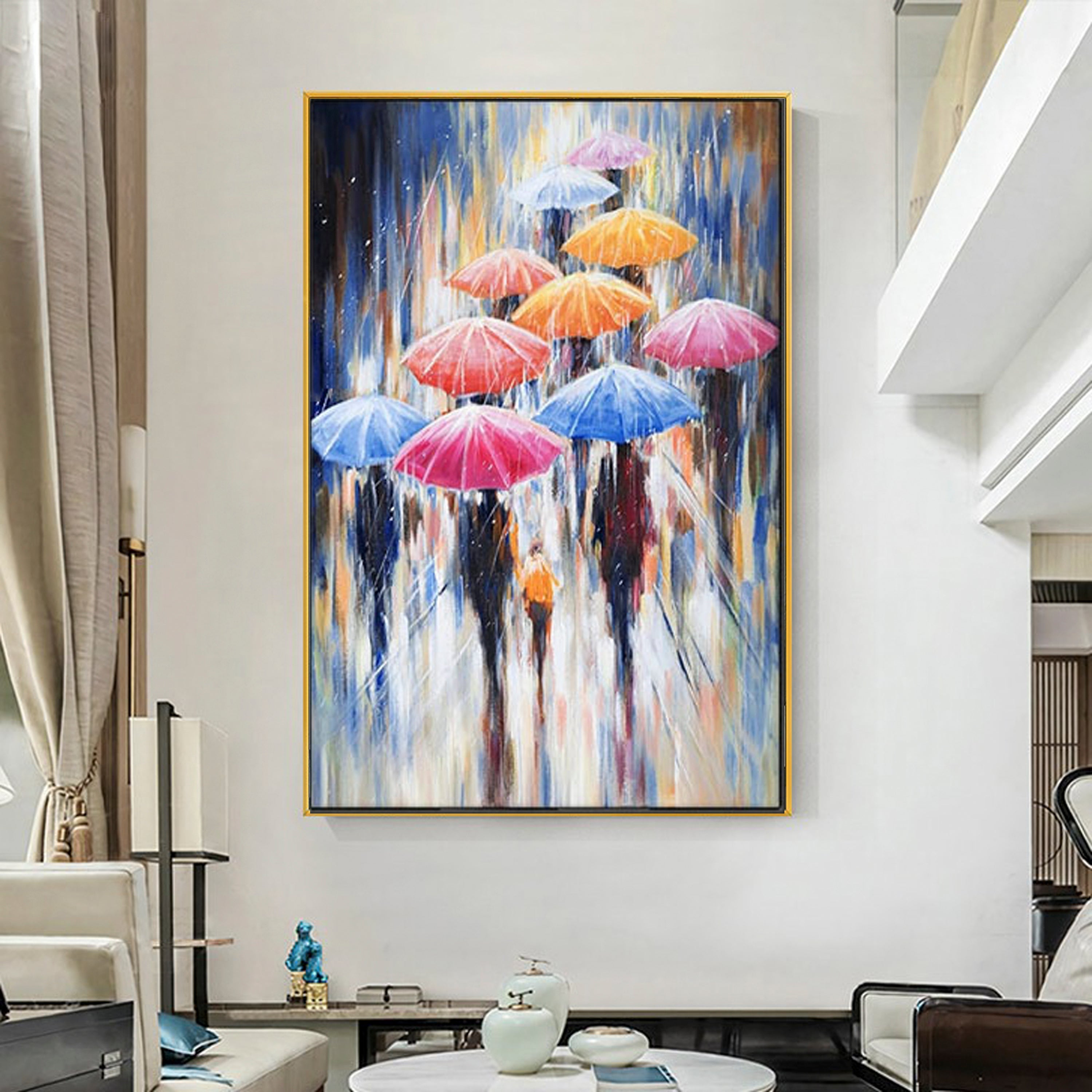 Colorful Rain - Abstract Umbrellas