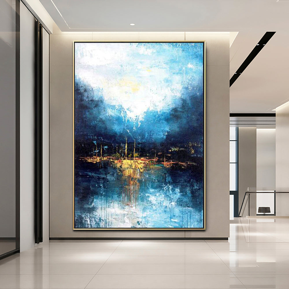 Enigmatic Blue Nightscape Art