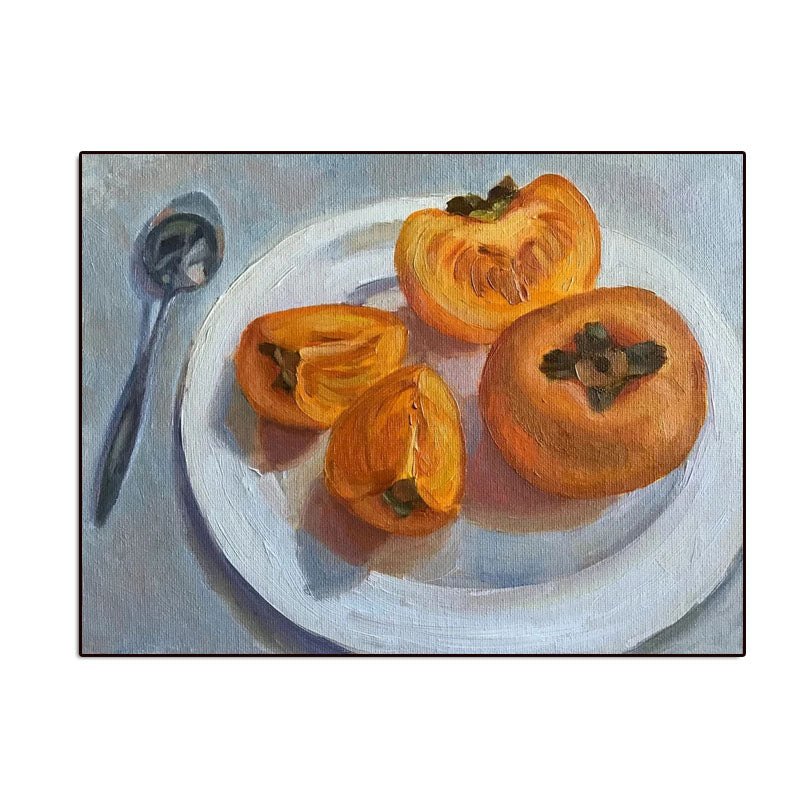 Golden Persimmons: Still Life Art