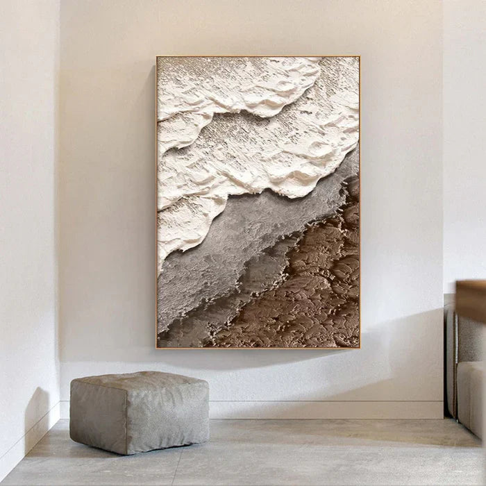 Textured Coastal Beach Abstract Wall Art