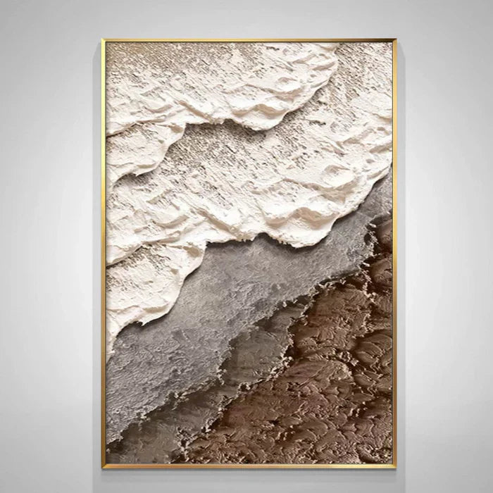 Textured Coastal Beach Abstract Wall Art