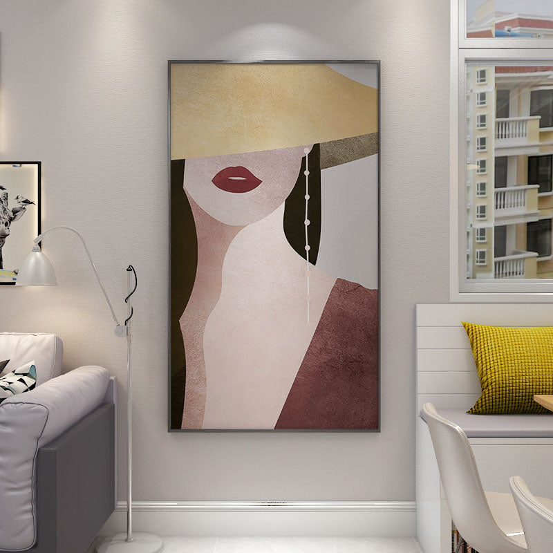 Chic Lady in Hat Modern Art