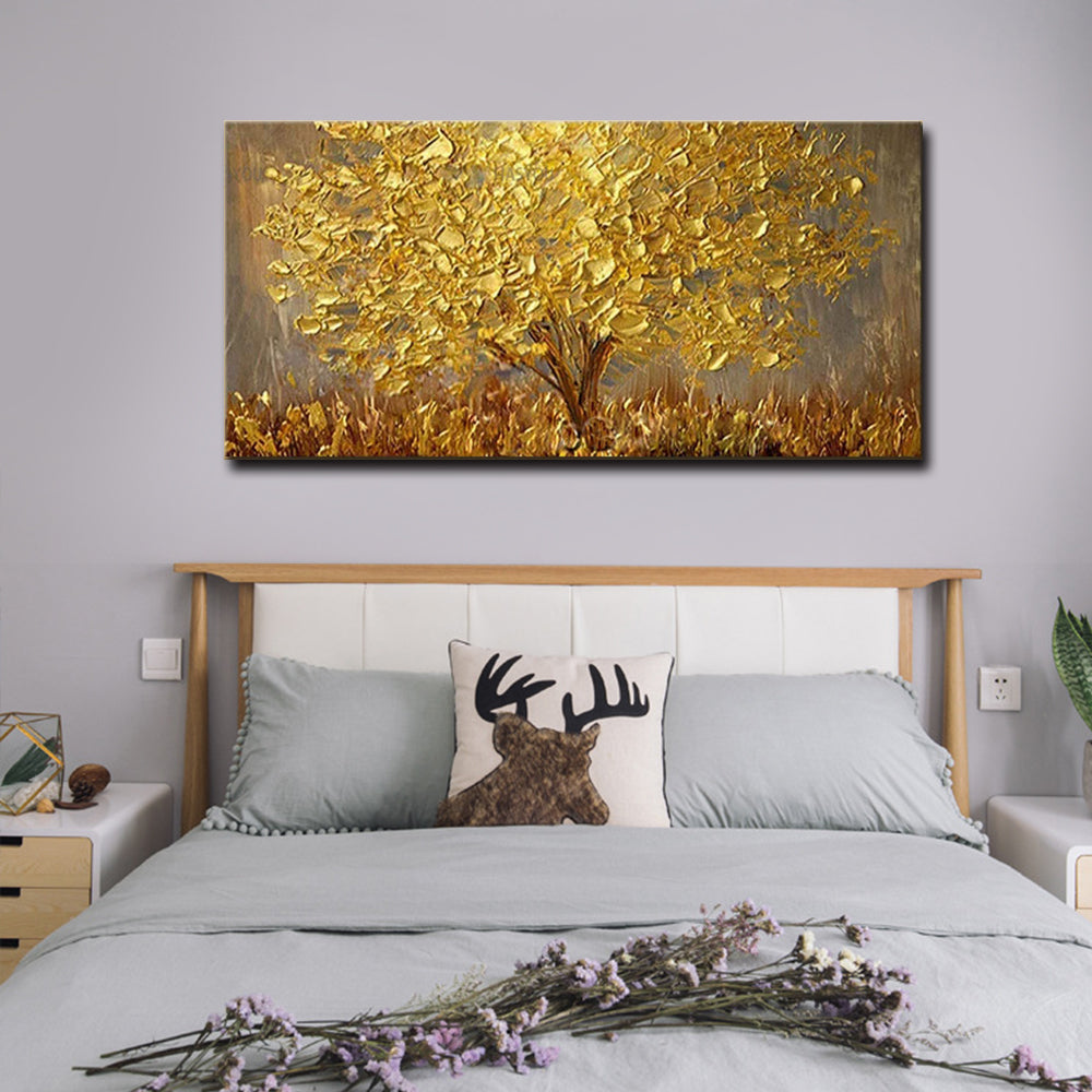 Golden Harmony: Blooming Tree