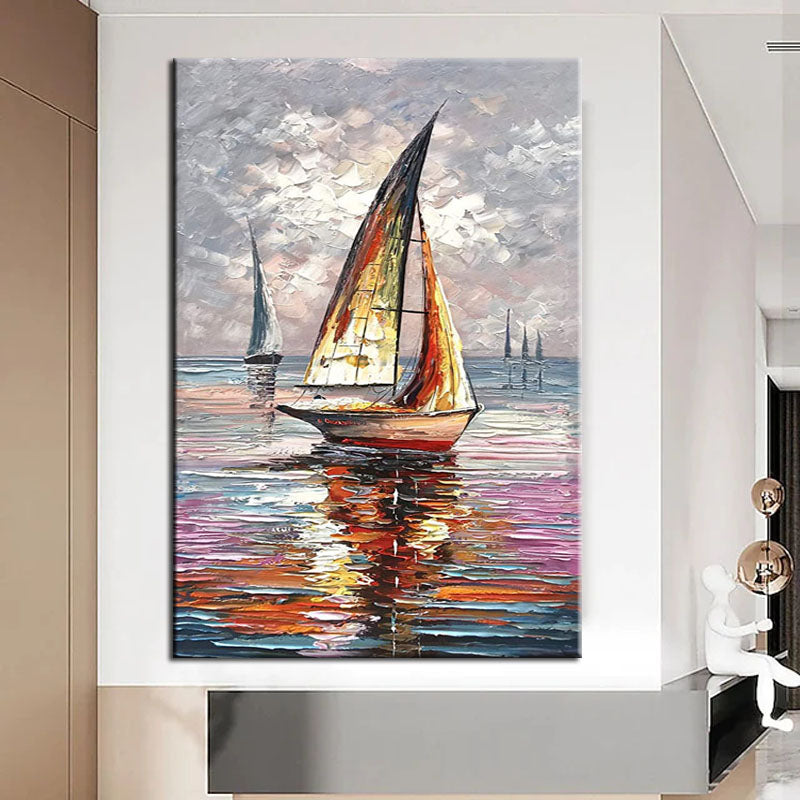 Sunset Sails: Vibrant Reflections