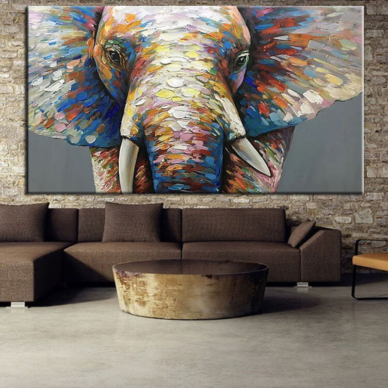 Vibrant Elephant Canvas Art