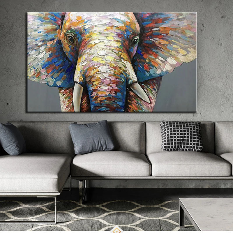 Vibrant Elephant Canvas Art