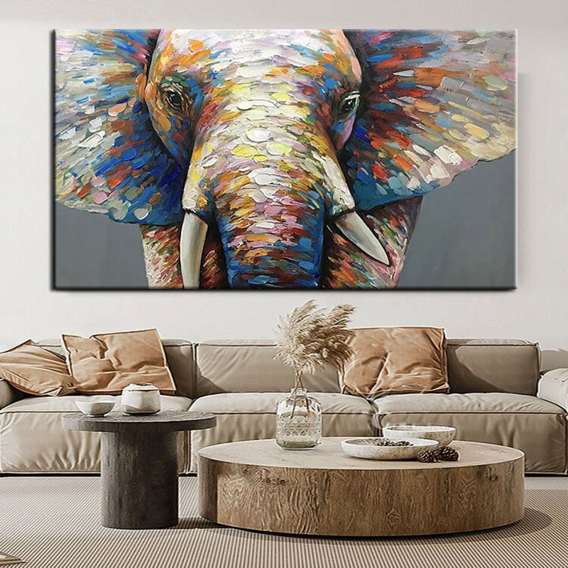 Vibrant Elephant Canvas Art