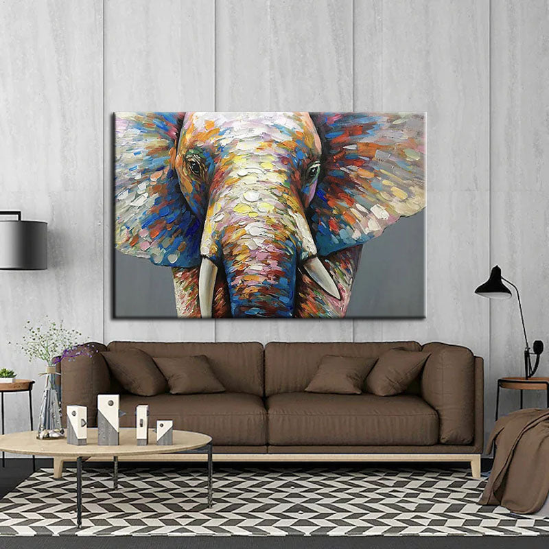 Vibrant Elephant Canvas Art