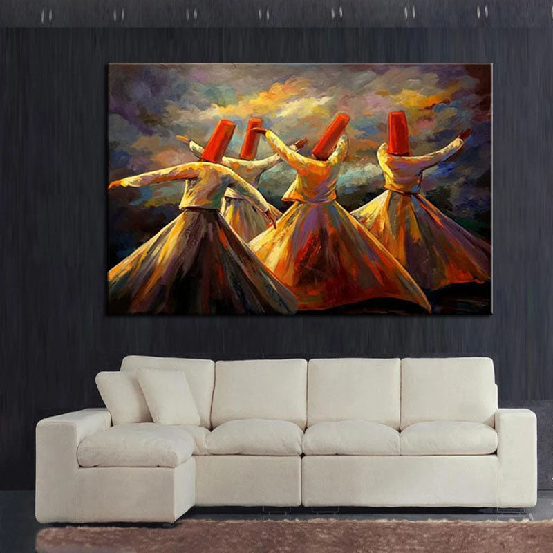 Whirling Dervishes Abstract Art