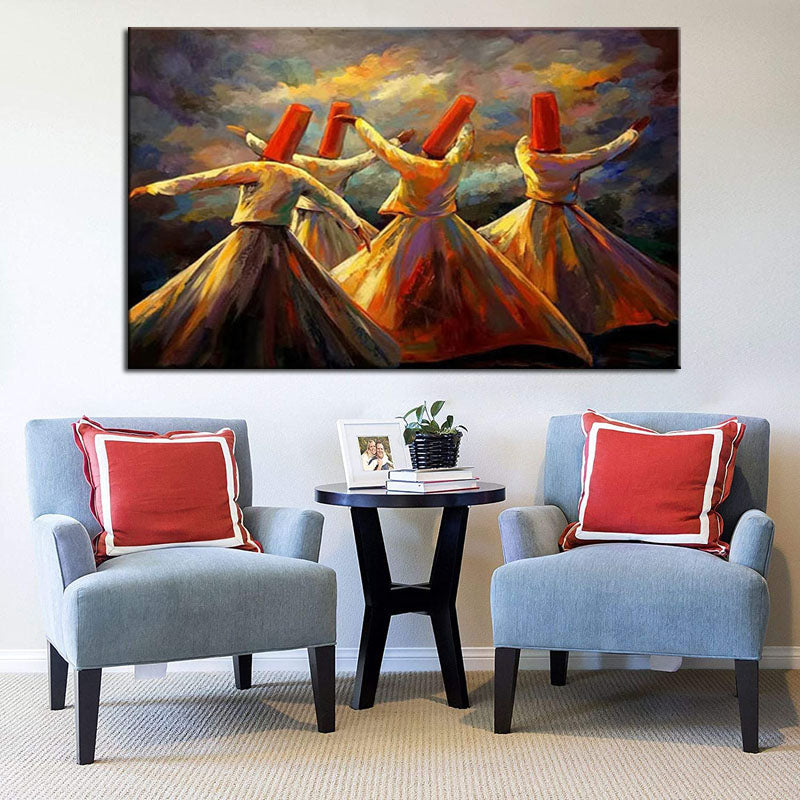 Whirling Dervishes Abstract Art