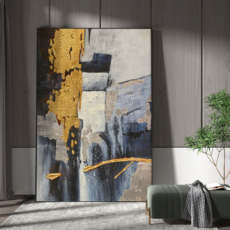 Golden Abstract Textured Canvas