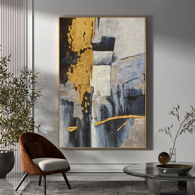 Golden Abstract Textured Canvas