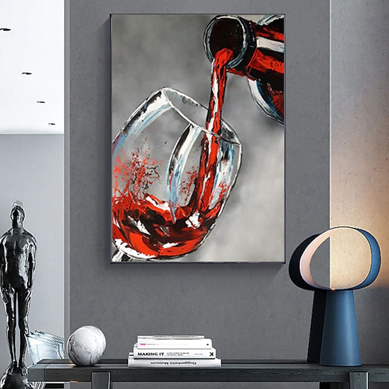 Red Pour: Dynamic Wine Art