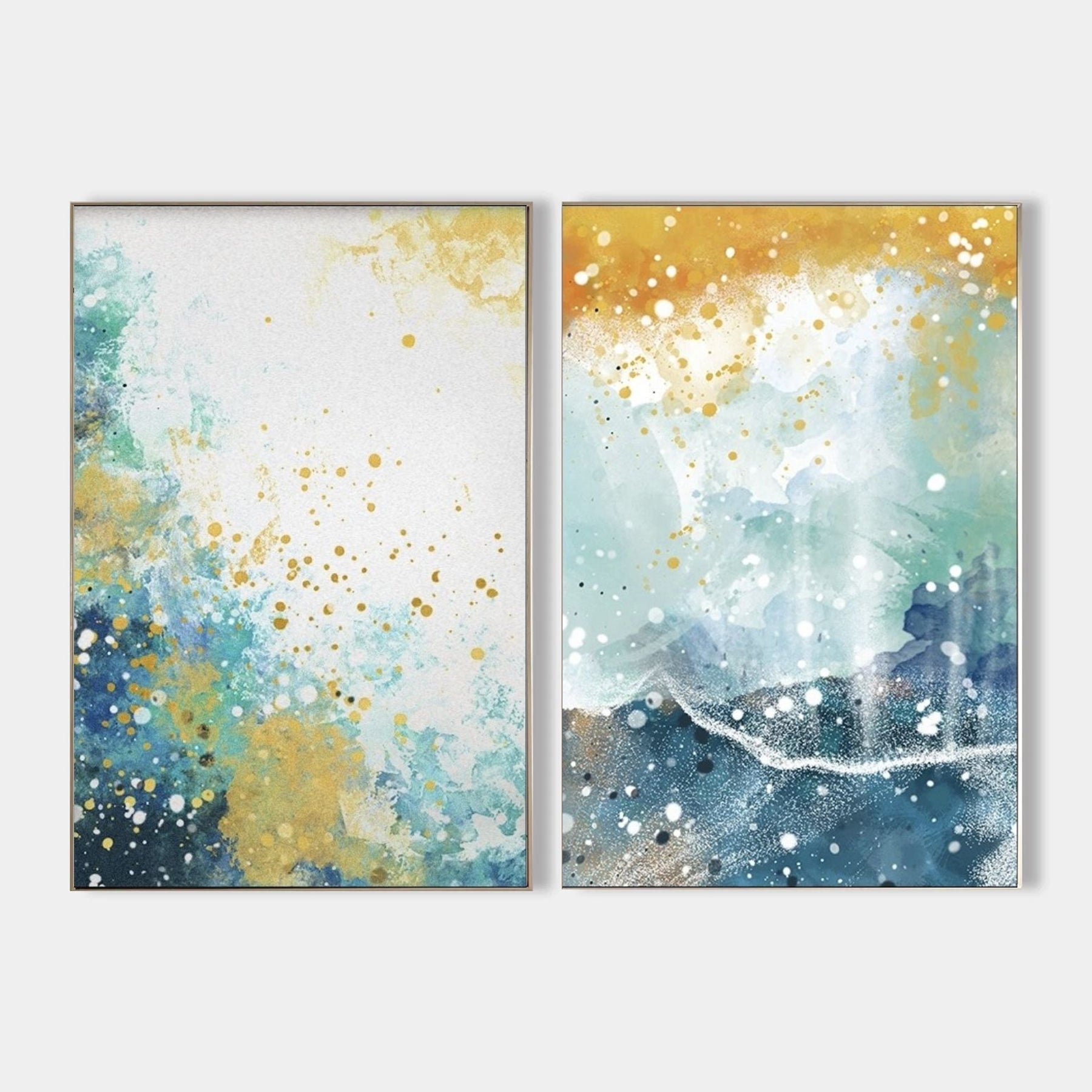 Colorful abstract oil painting Set Of 2 #HW0717