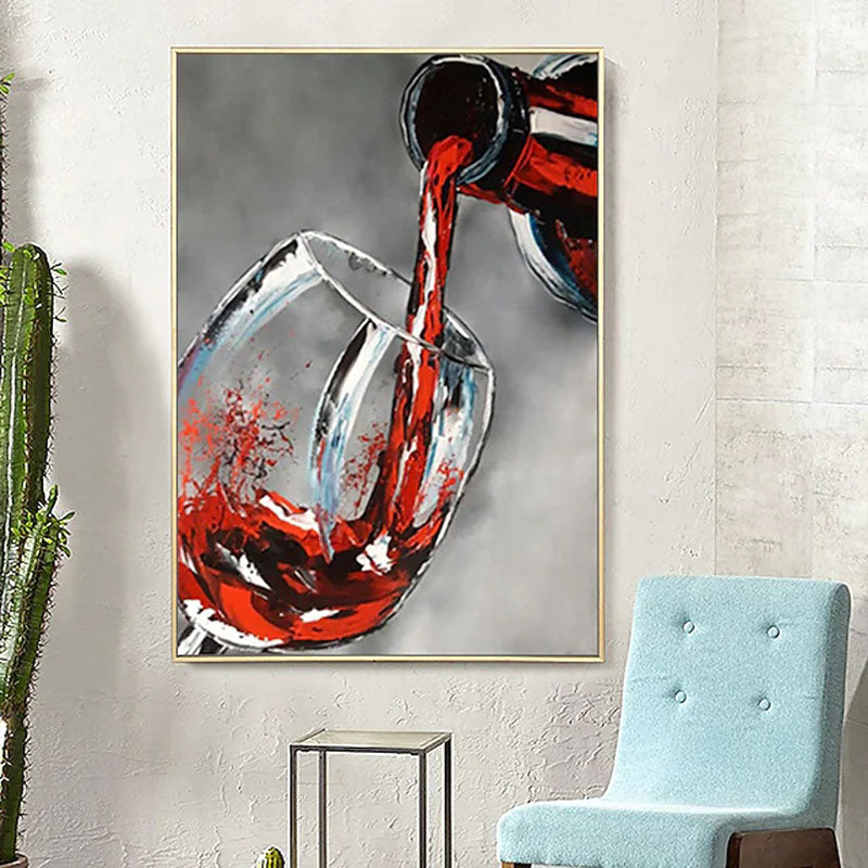 Red Pour: Dynamic Wine Art