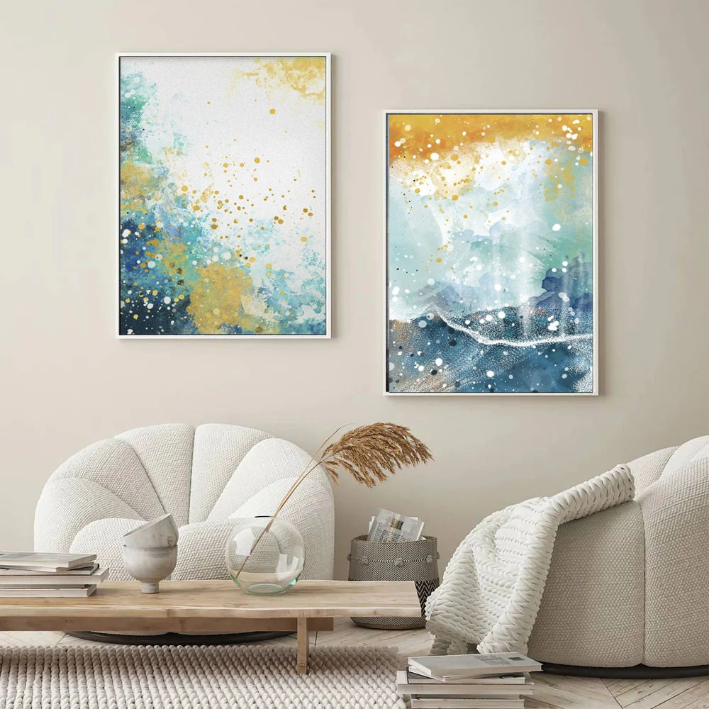 Colorful abstract oil painting Set Of 2 #HW0717