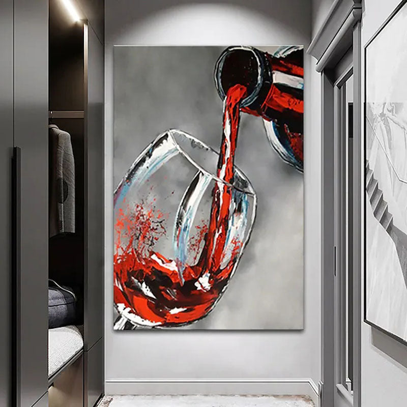 Red Pour: Dynamic Wine Art