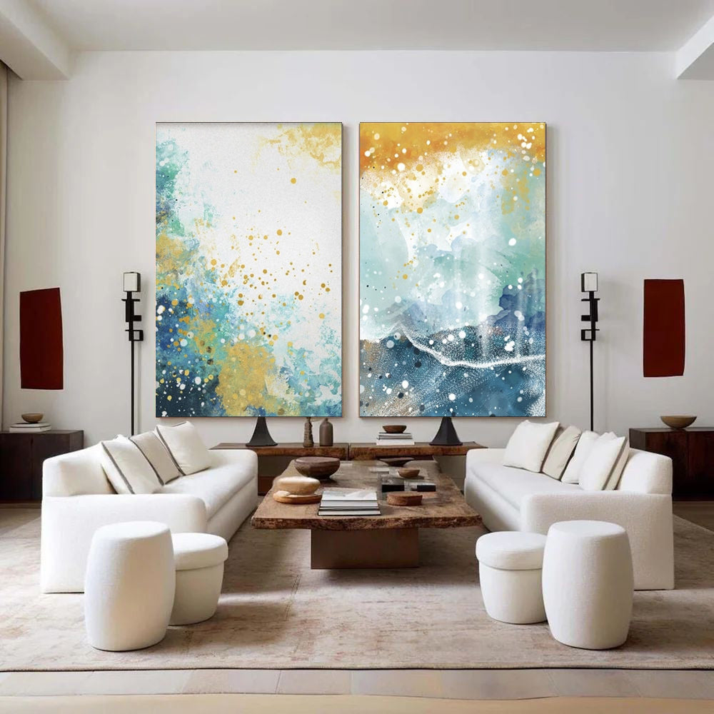 Colorful abstract oil painting Set Of 2 #HW0717