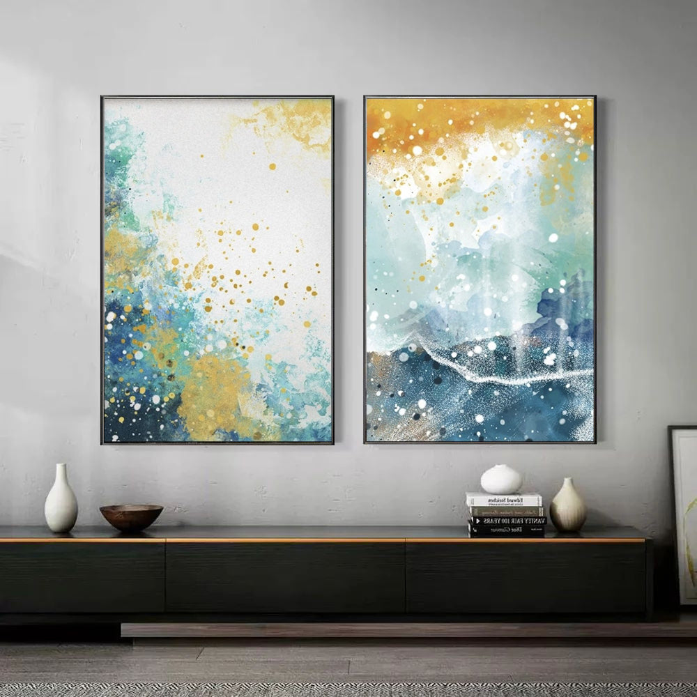 Colorful abstract oil painting Set Of 2 #HW0717