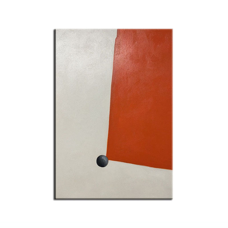 Crimson Balance: Minimalist Art