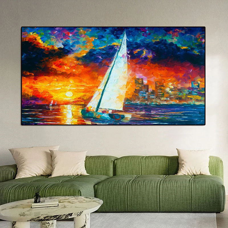 Sailing Sunset - Abstract Art