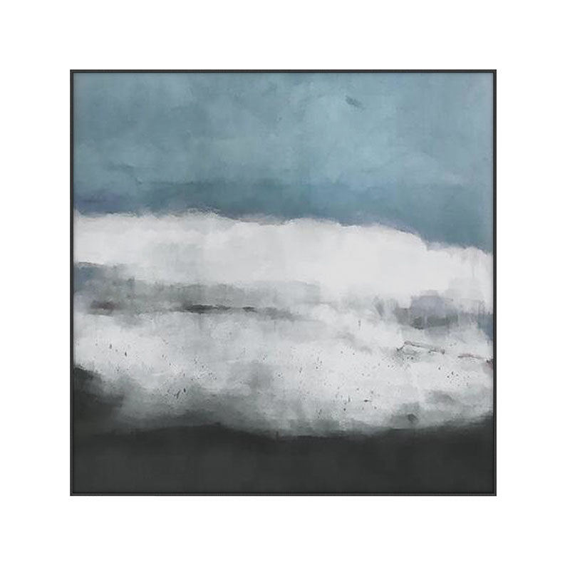 Tranquil Horizons: Abstract Blue Landscape