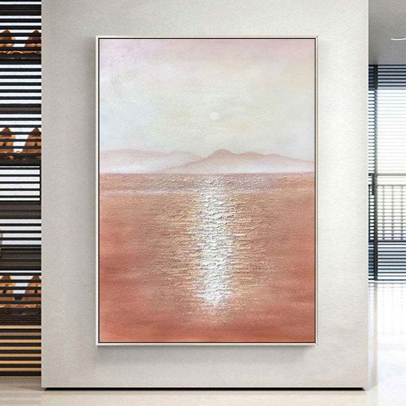 Blush Horizon: Serene Reflections