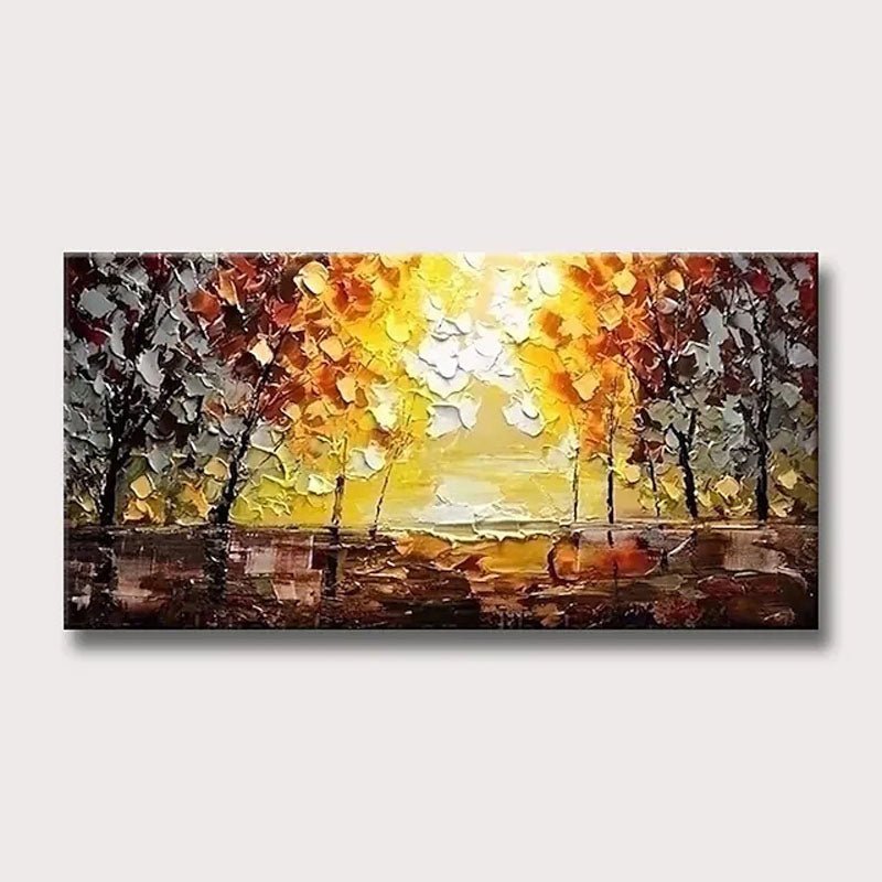 Golden Sunrise Textured Canvas