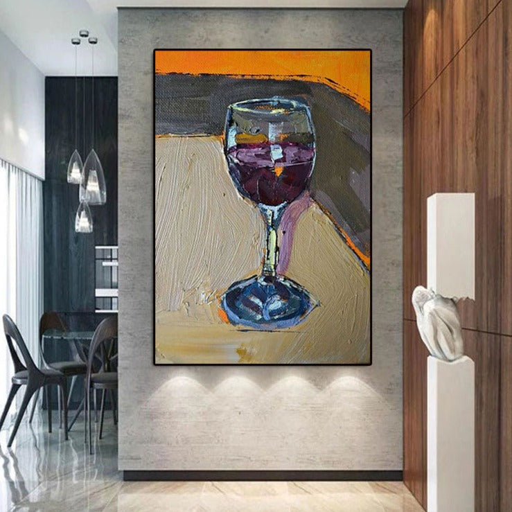 Glass of Red: Abstract Still Life