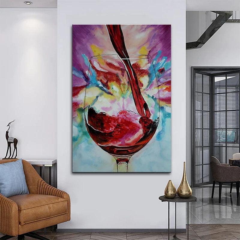 Crimson Pour: Vibrant Elegance