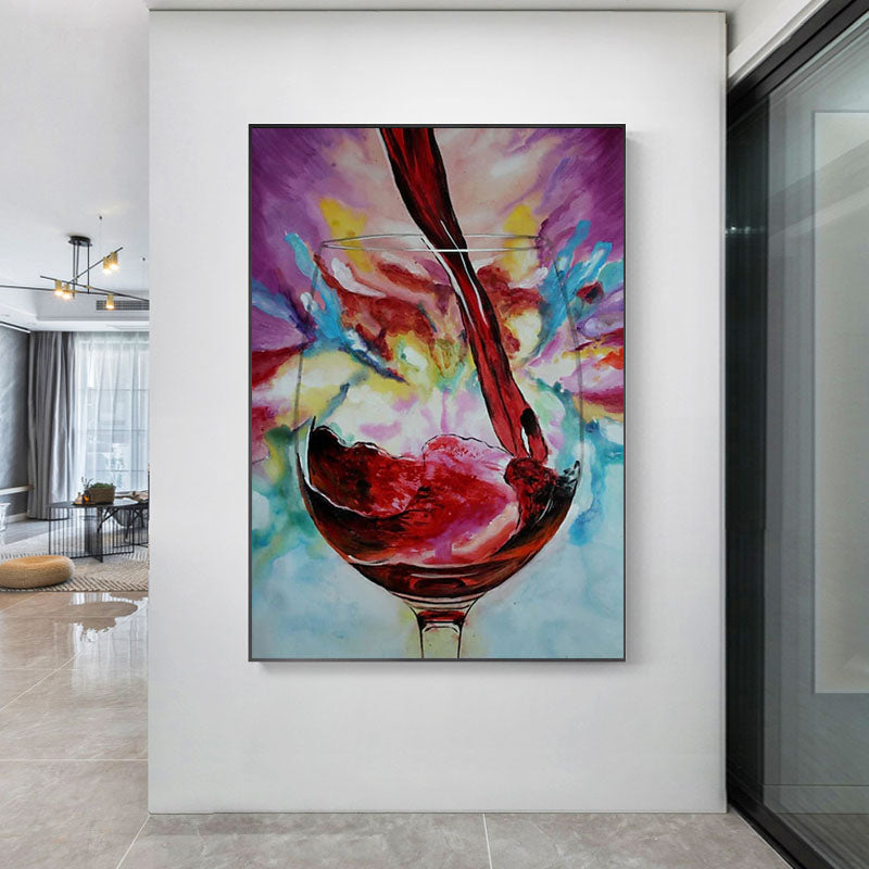 Crimson Pour: Vibrant Elegance