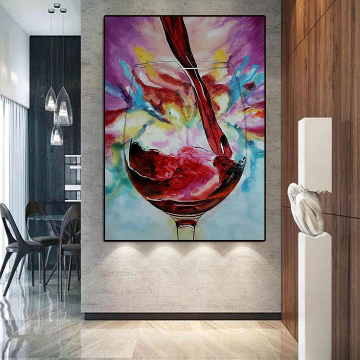 Crimson Pour: Vibrant Elegance