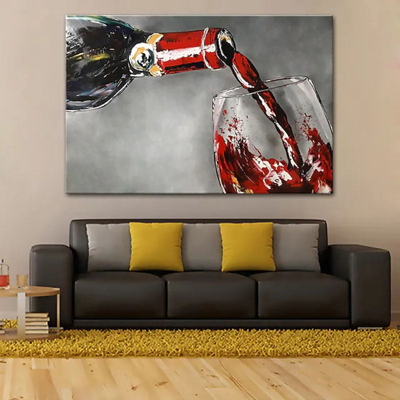 Pouring Red Wine Art Canvas