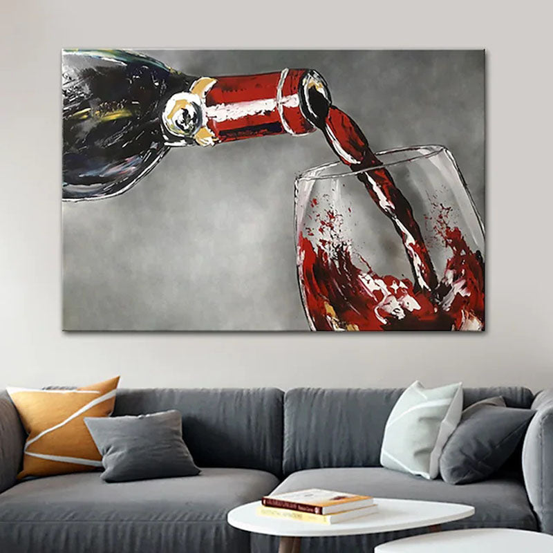 Pouring Red Wine Art Canvas