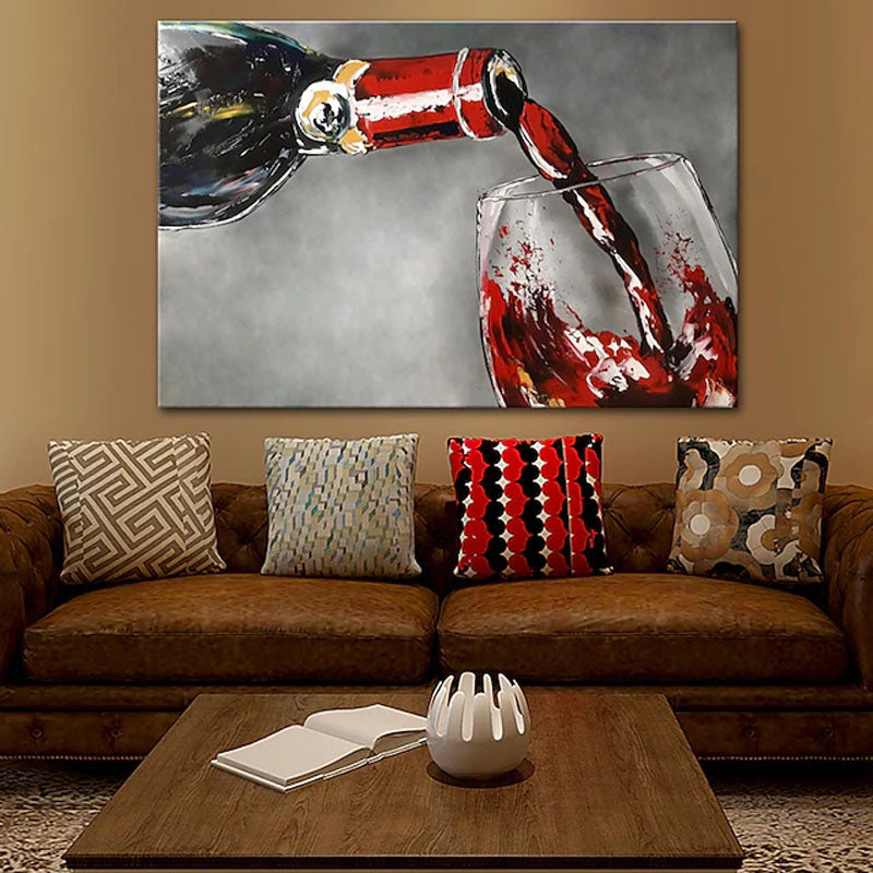 Pouring Red Wine Art Canvas