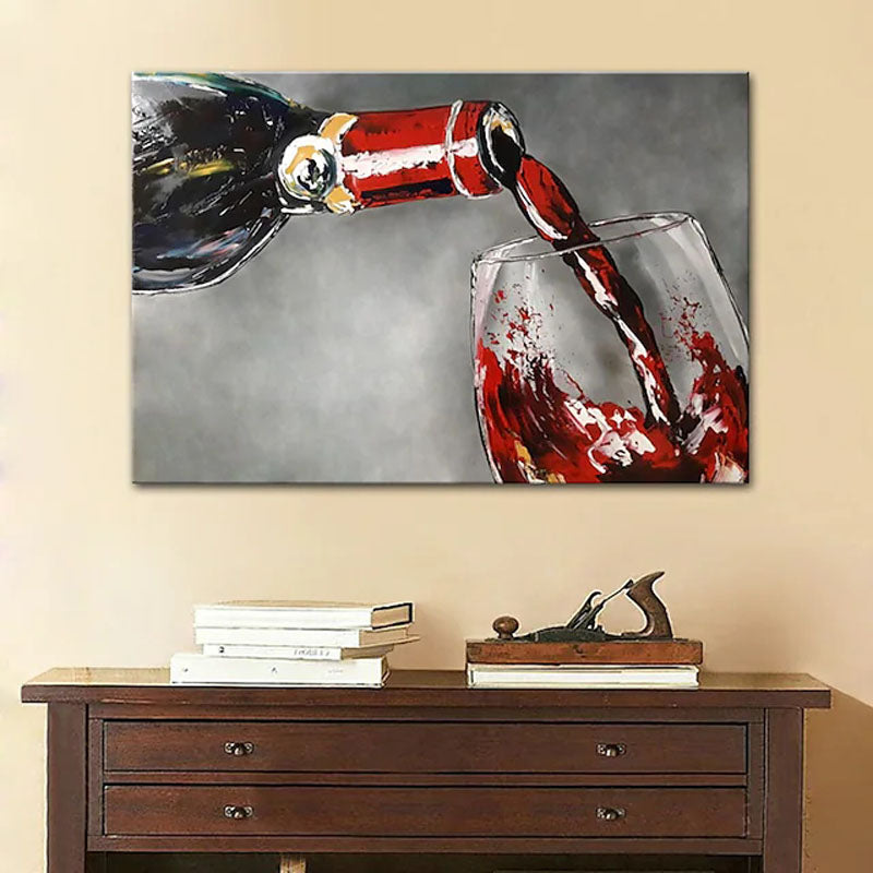 Pouring Red Wine Art Canvas