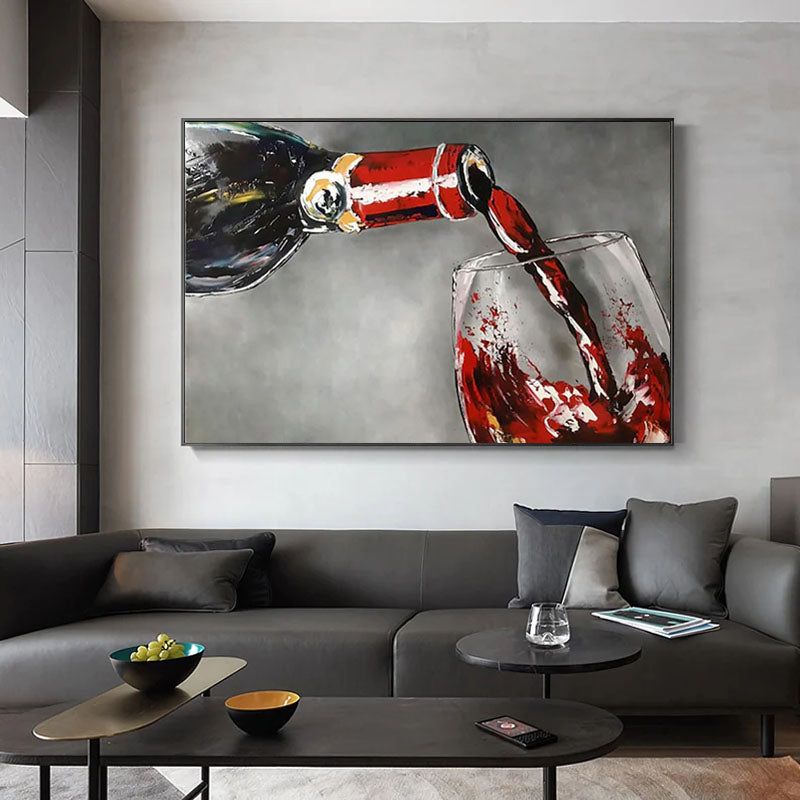 Pouring Red Wine Art Canvas