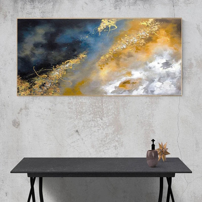 Golden Horizon Abstract Canvas