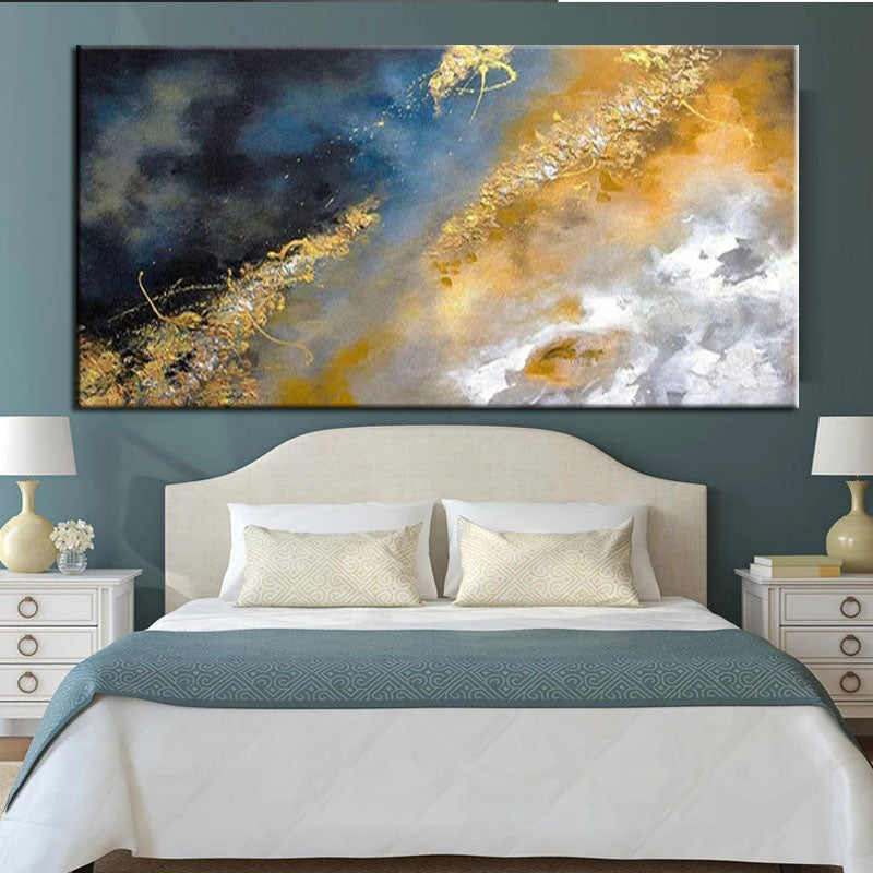 Golden Horizon Abstract Canvas