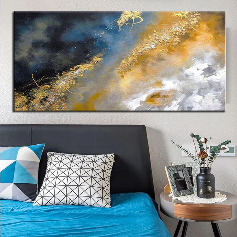 Golden Horizon Abstract Canvas