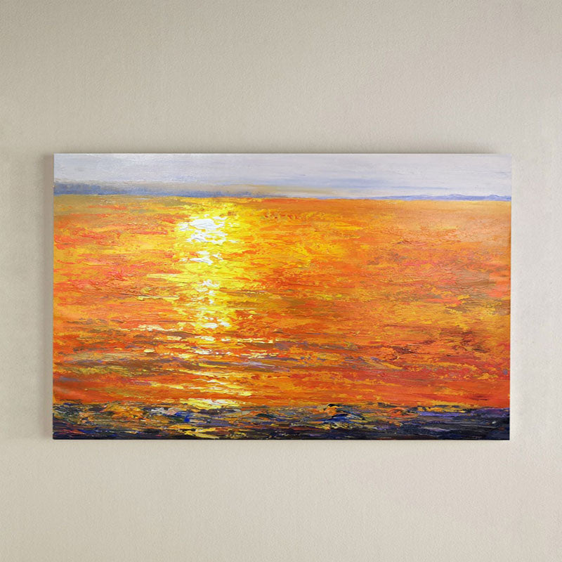 Golden Horizon: Abstract Sunset