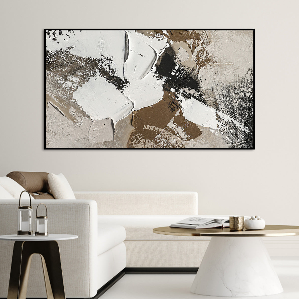 Abstract Textured Wall Art in Neutral