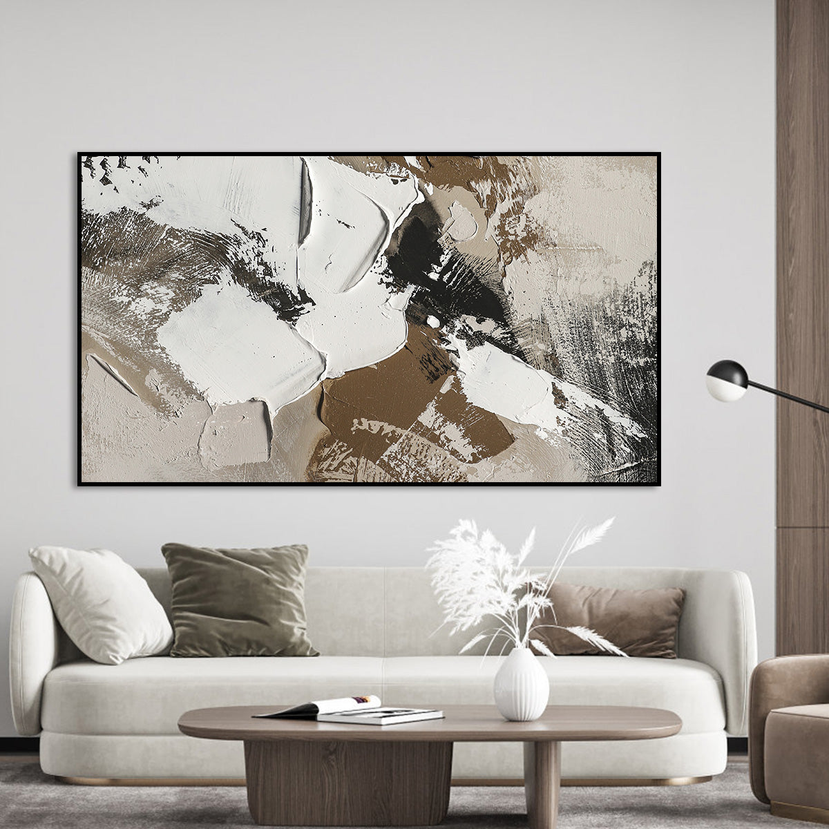 Abstract Textured Wall Art in Neutral