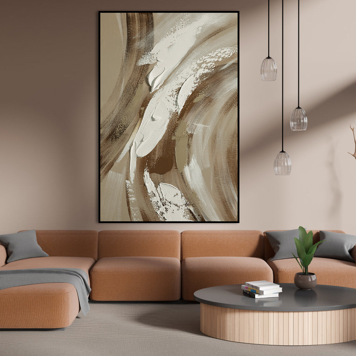 Swirling Earthy Abstract Harmony