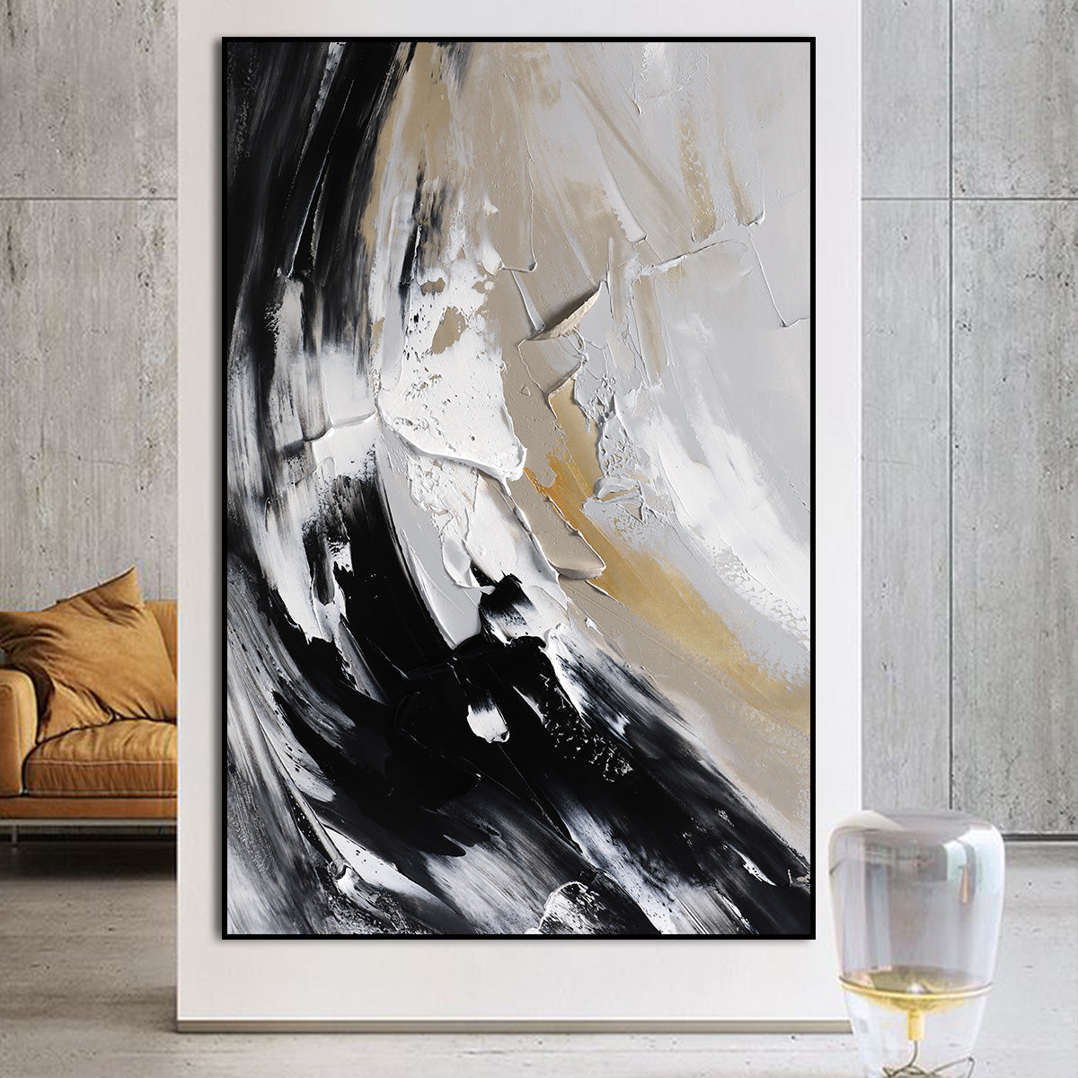 Abstract Serenity: Monochrome Elegance