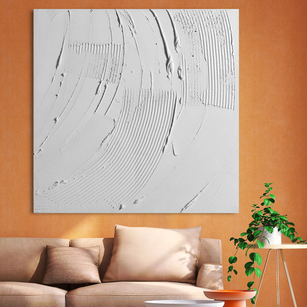 White Waves: Minimalist Texture