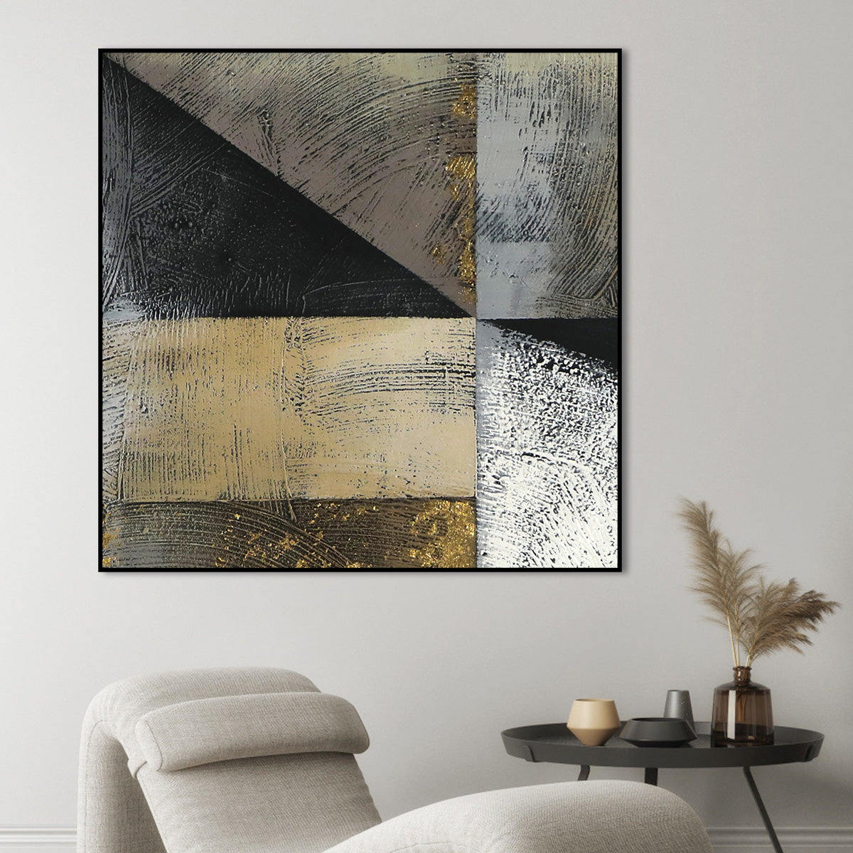 Metallic Harmony: Luxe Abstract