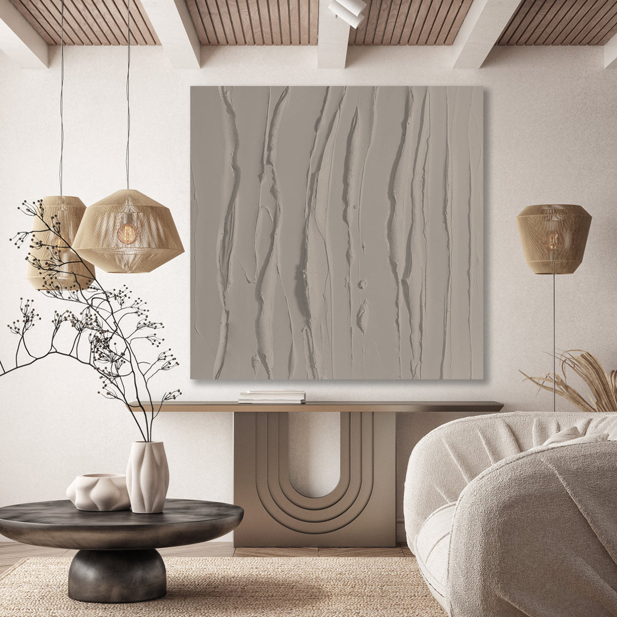 Taupe Serenity: Textured Calm