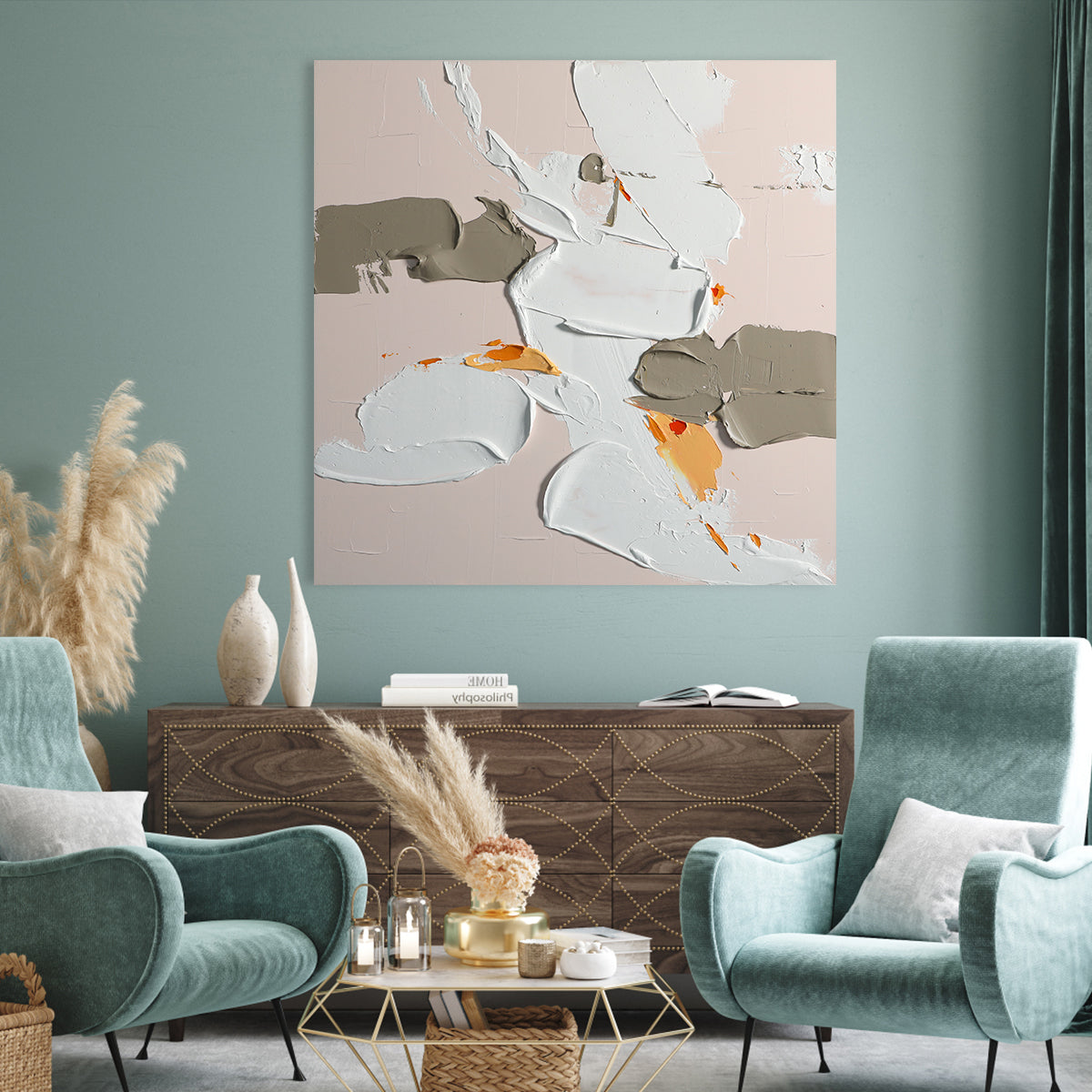 Soft Hues Harmony - Contemporary Abstract Acrylic Painting